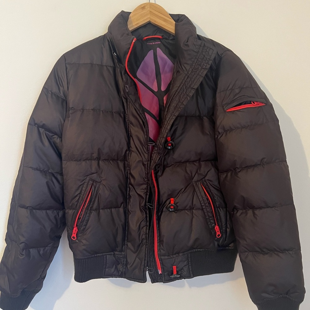 Medium GAP Peace Puffer Bomber Jacket